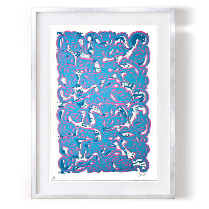 PAN AM 22x30 Tiffany Blue/Pink No 2