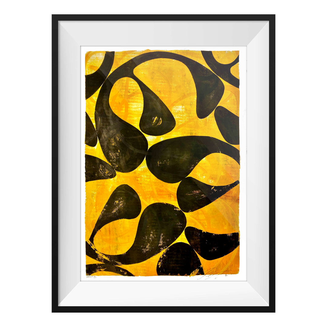 August 1, 2020 SUMMER by Robert Santore ©2020. Framed & unframed, hand painted artist proof monoprint, watercolor and gouache on the finest archival hot press cotton rag paper with hand torn edges. Available as a limited edition giclée