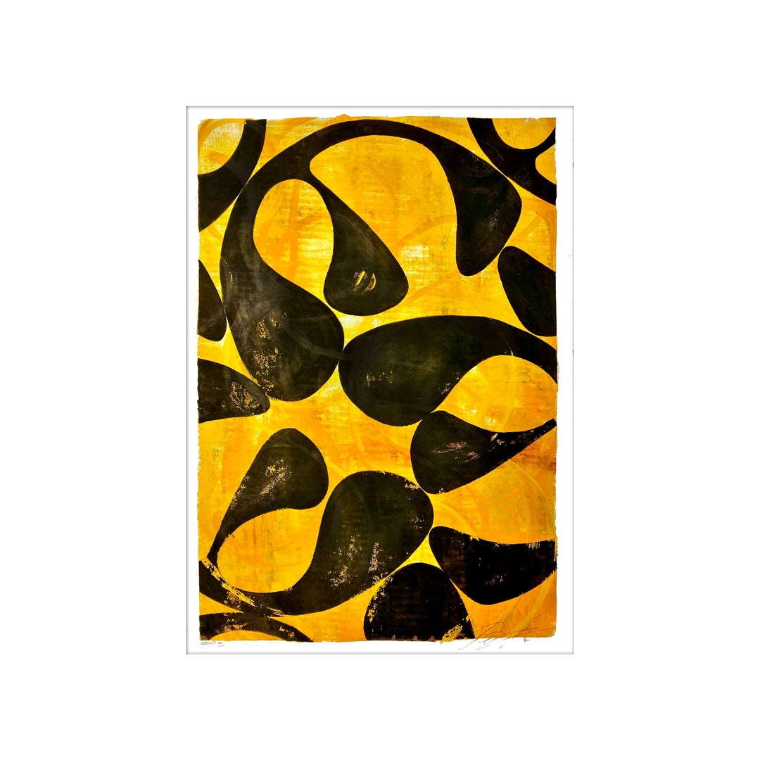 August 1, 2020 SUMMER by Robert Santore ©2020. Framed & unframed, hand painted artist proof monoprint, watercolor and gouache on the finest archival hot press cotton rag paper with hand torn edges. Available as a limited edition giclée