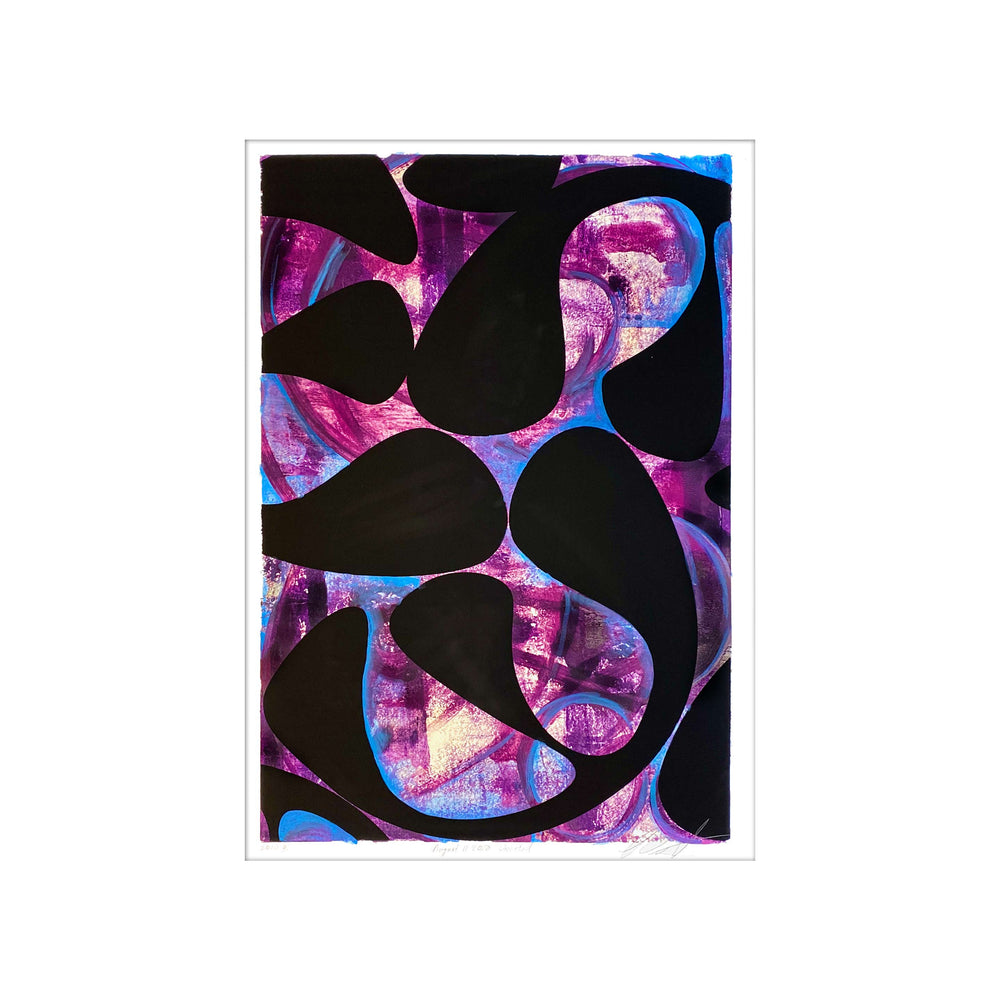 August 11, 2020 Untitled, by Robert Santore ©2020. Framed, hand painted artist proof monoprint, watercolor and gouache on the finest archival hot press cotton rag paper with hand torn edges. Available as a limited edition giclée.