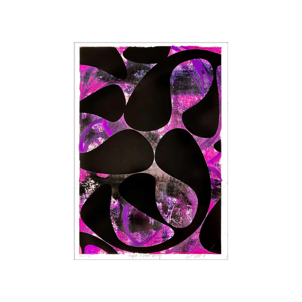 August 11, 2020 Spring, by Robert Santore ©2020. Framed & unframed, hand painted artist proof monoprint, watercolor and gouache on the finest archival hot press cotton rag paper with hand torn edges. Available as a limited edition giclée