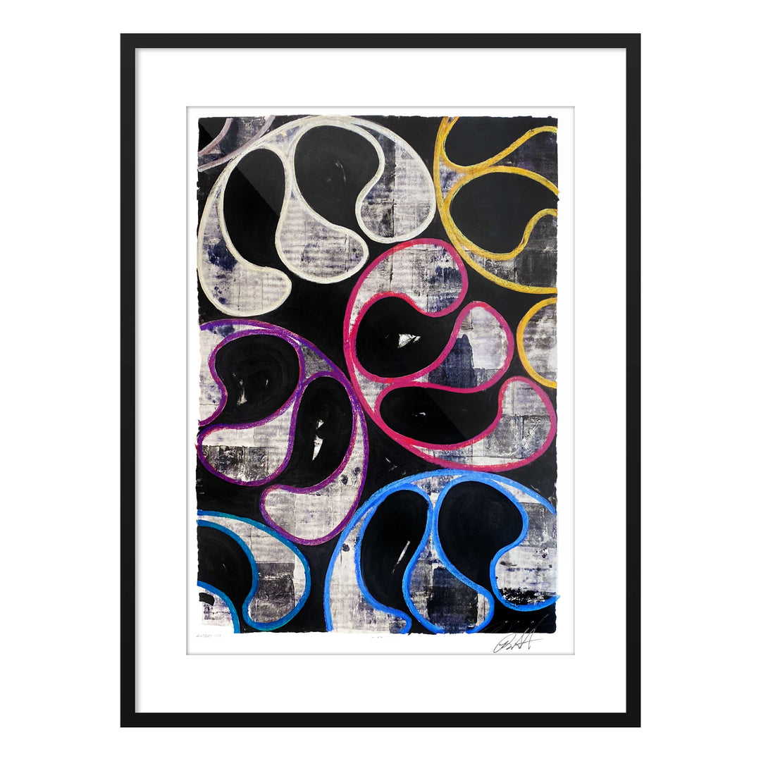 August 17, 2020, by Robert Santore ©2020. Framed, hand painted artist proof monoprint, watercolor and gouache on the finest archival hot press cotton rag paper with hand torn edges. Available as a limited edition giclée.