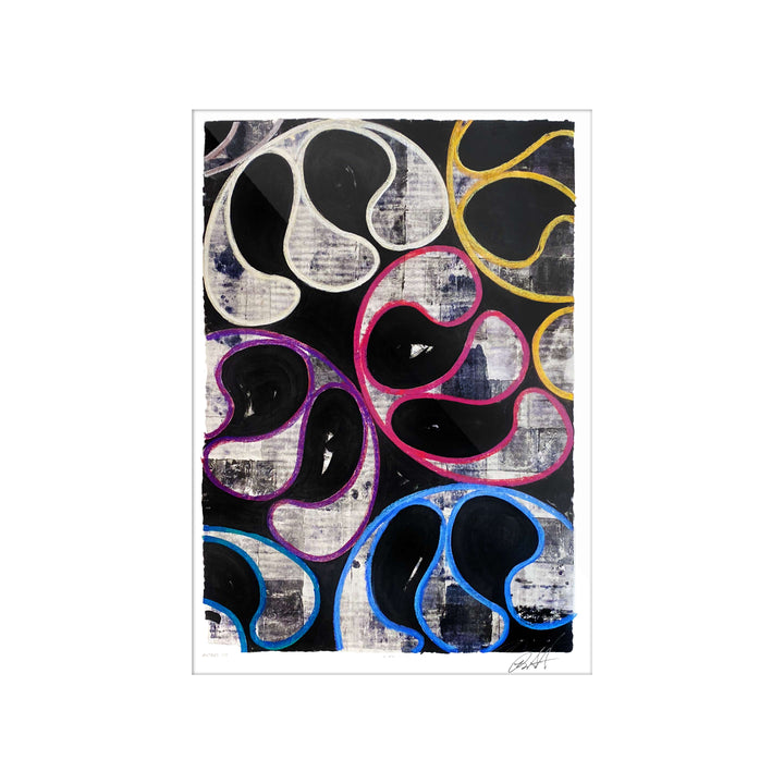 August 17, 2020, by Robert Santore ©2020. Framed, hand painted artist proof monoprint, watercolor and gouache on the finest archival hot press cotton rag paper with hand torn edges. Available as a limited edition giclée.