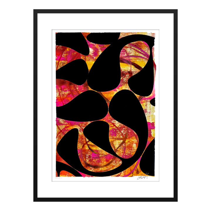 August 20, 2020 Fall, by Robert Santore ©2020. Framed, hand painted artist proof monoprint, watercolor and gouache on the finest archival hot press cotton rag paper with hand torn edges. Available as a limited edition giclée.