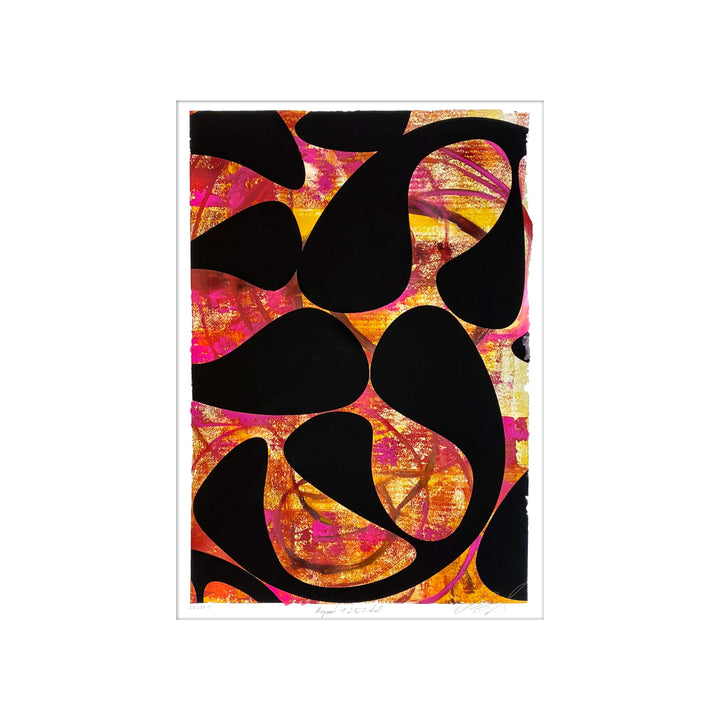 August 20, 2020 Fall, by Robert Santore ©2020. Framed, hand painted artist proof monoprint, watercolor and gouache on the finest archival hot press cotton rag paper with hand torn edges. Available as a limited edition giclée.