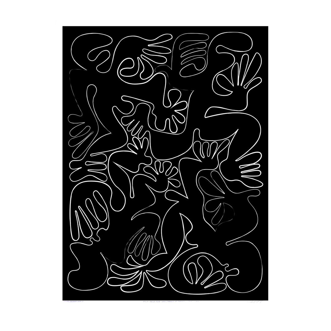 BLM Freedom of Assembly, Though & Speech, by Robert Santore ©2020. Framed, hand painted artist proof monoprint, watercolor and gouache on the finest archival hot press cotton rag paper with hand torn edges. Available as a limited edition giclée.