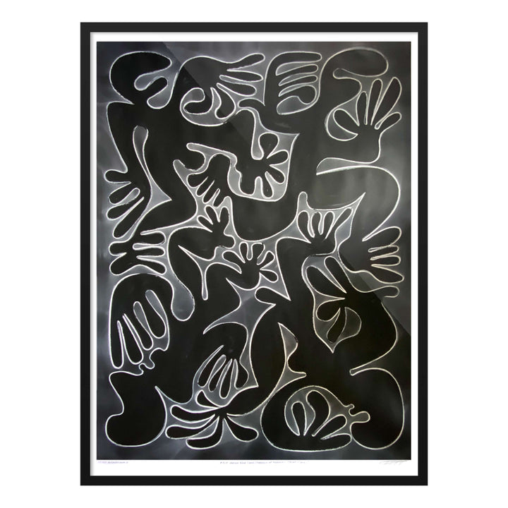 BLM Freedom of Assembly, Though & Speech, by Robert Santore ©2020. Framed, hand painted artist proof monoprint, watercolor and gouache on the finest archival hot press cotton rag paper with hand torn edges. Available as a limited edition giclée.