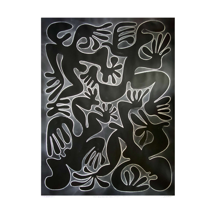 BLM Freedom of Assembly, Though & Speech, by Robert Santore ©2020. Framed, hand painted artist proof monoprint, watercolor and gouache on the finest archival hot press cotton rag paper with hand torn edges. Available as a limited edition giclée.