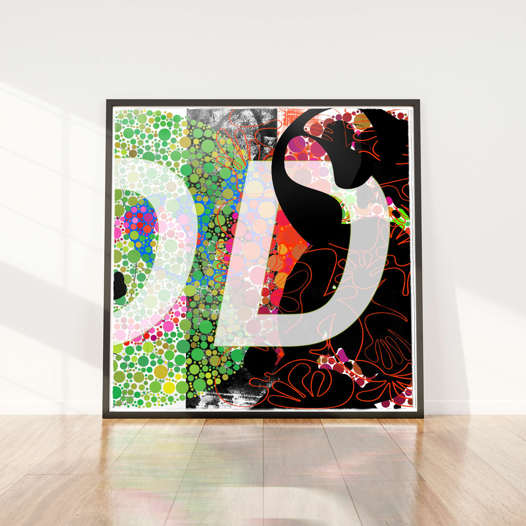 Fast Food 2020 Print Edition "D" 42" x 42" Unframed Hand altered, painted giclée on hand torn hot press archival watercolor paper