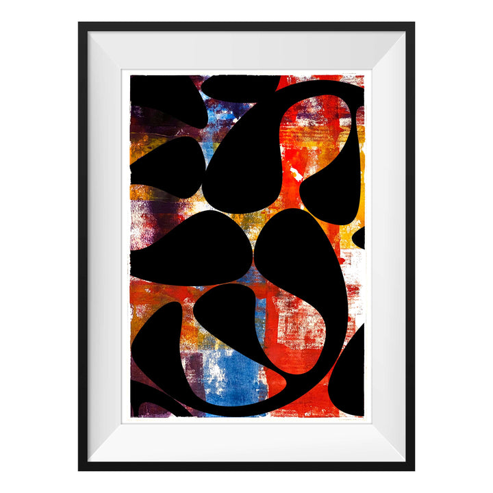 Boogie Wonderland, by Robert Santore ©2020. Framed, hand painted artist proof monoprint, watercolor and gouache on the finest archival hot press cotton rag paper with hand torn edges. Available as a limited edition giclée.