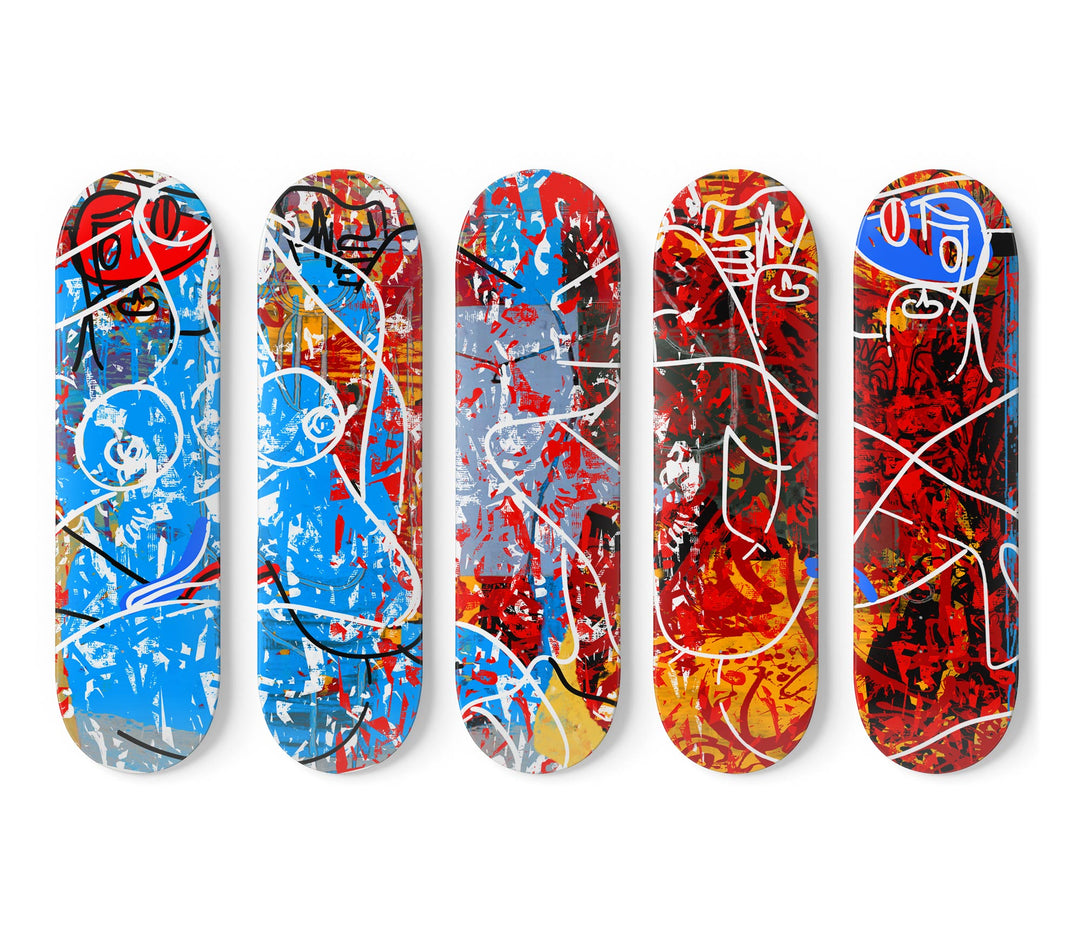 Robert Santoré 2022© | "At The Base Of The Madonna & FiVEbyFive" skateboard deck