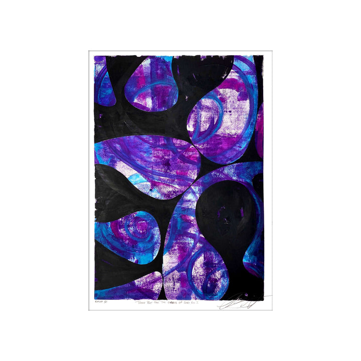 There Be For The Grace Of God Go I. by Robert Santore ©2020. Framed, hand painted artist proof monoprint, watercolor and gouache on the finest archival hot press cotton rag paper with hand torn edges. Available as a limited edition giclée.