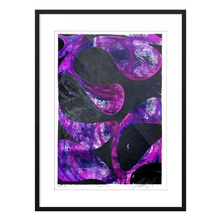 Love Train, by Robert Santore ©2020. Framed, hand painted artist proof monoprint, watercolor and gouache on the finest archival hot press cotton rag paper with hand torn edges. Available as a limited edition giclée.