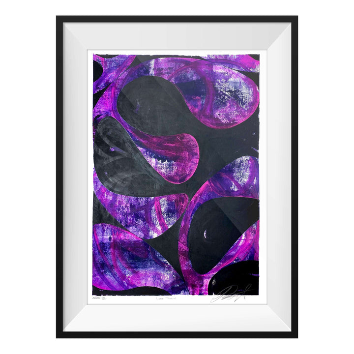 Love Train, by Robert Santore ©2020. Framed, hand painted artist proof monoprint, watercolor and gouache on the finest archival hot press cotton rag paper with hand torn edges. Available as a limited edition giclée.