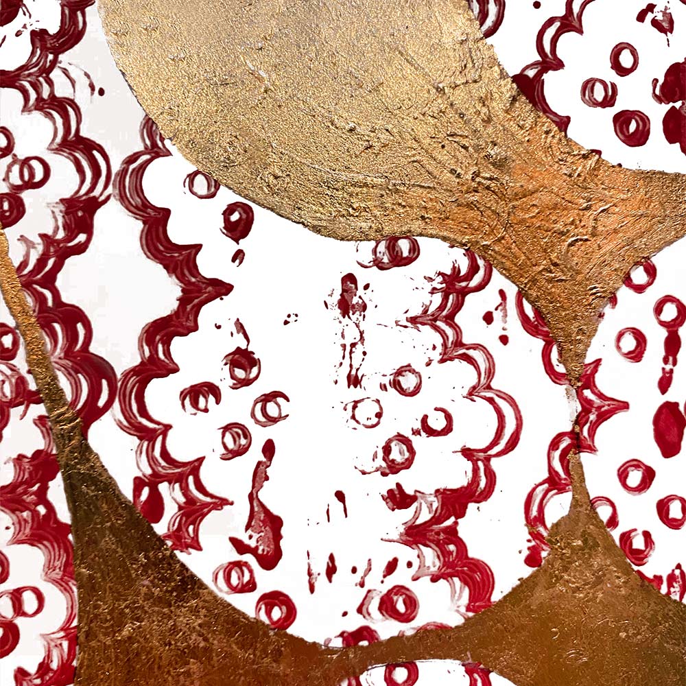 French Laundry No. 2 14ct Gold, by Robert Santore ©2020. Framed, hand painted artist proof monoprint, watercolor and gouache on the finest archival hot press cotton rag paper with hand torn edges. Available as a limited edition giclée