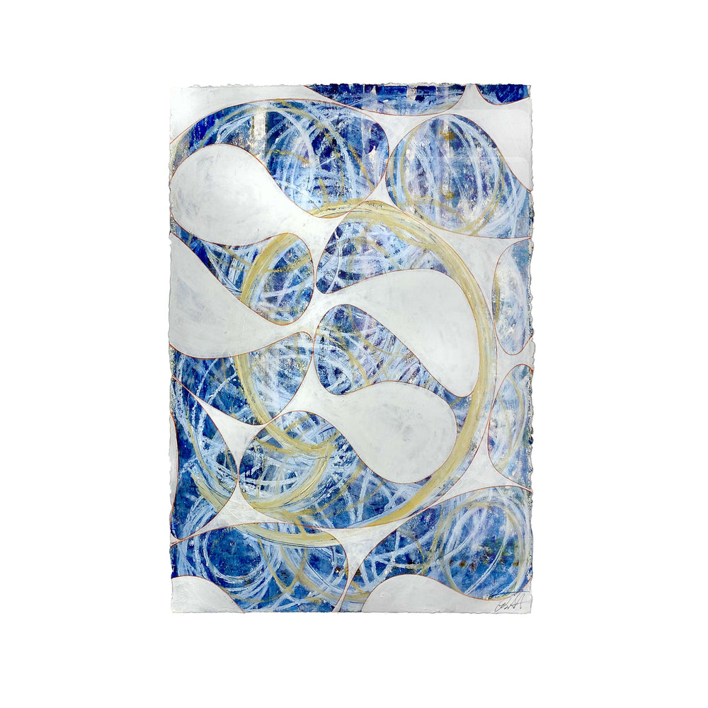 Jive Talkin 2020, by Robert Santore ©2020. Framed, hand painted artist proof monoprint, watercolor and gouache on the finest archival hot press cotton rag paper with hand torn edges. Available as a limited edition giclée.