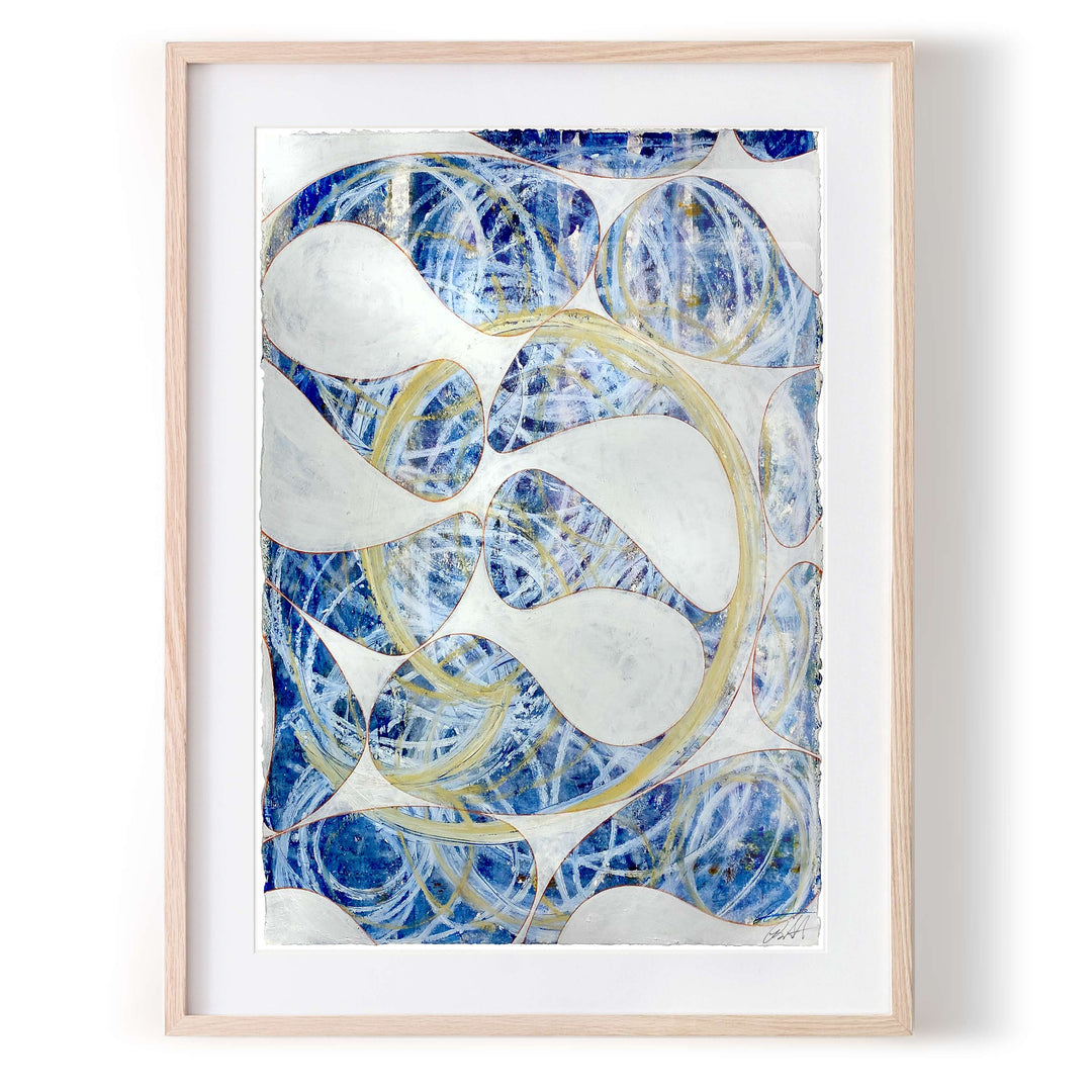 Jive Talkin 2020, by Robert Santore ©2020. Framed, hand painted artist proof monoprint, watercolor and gouache on the finest archival hot press cotton rag paper with hand torn edges. Available as a limited edition giclée.