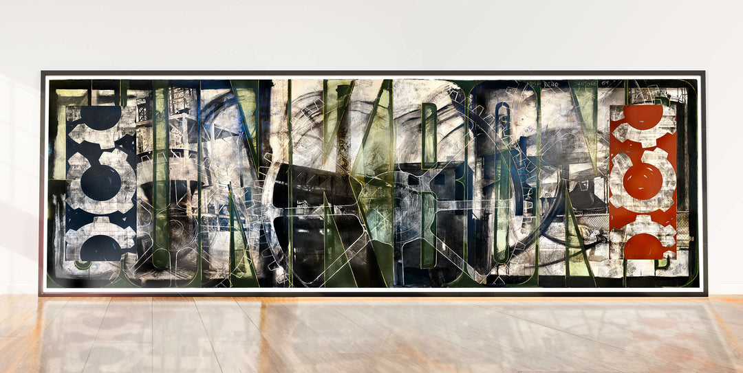 JUNK BOND 2020 Print Edition 42" x 130" Unframed Hand altered, painted giclée on hand torn hot press archival watercolor paper