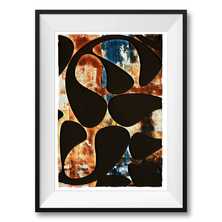 Boogie Wonderland V2, by Robert Santore ©2020. Framed, hand painted artist proof monoprint, watercolor and gouache on the finest archival hot press cotton rag paper with hand torn edges. Available as a limited edition giclée.