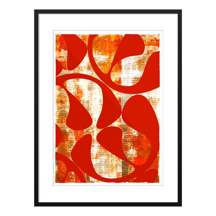 Disco Inferno V1, by Robert Santore ©2020. Framed, hand painted artist proof monoprint, watercolor and gouache on the finest archival hot press cotton rag paper with hand torn edges. Available as a limited edition giclée.