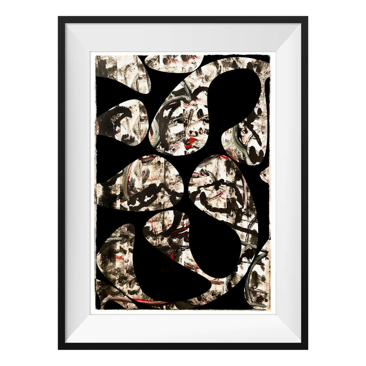 Manhattan COVID Nude No 2 V2, by Robert Santore ©2020. Framed & unframed, hand painted artist proof monoprint, watercolor and gouache on the finest archival hot press cotton rag paper with hand torn edges. Available as a limited edition giclée