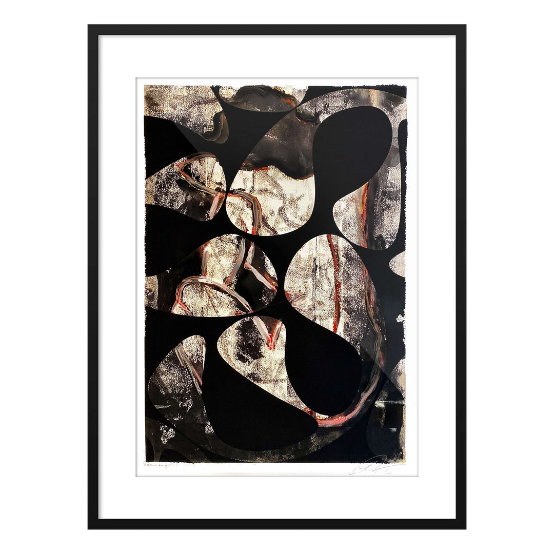 Manhattan COVID Nude No 1 V3, by Robert Santore ©2020. Framed & unframed, hand painted artist proof monoprint, watercolor and gouache on the finest archival hot press cotton rag paper with hand torn edges. Available as a limited edition giclée.