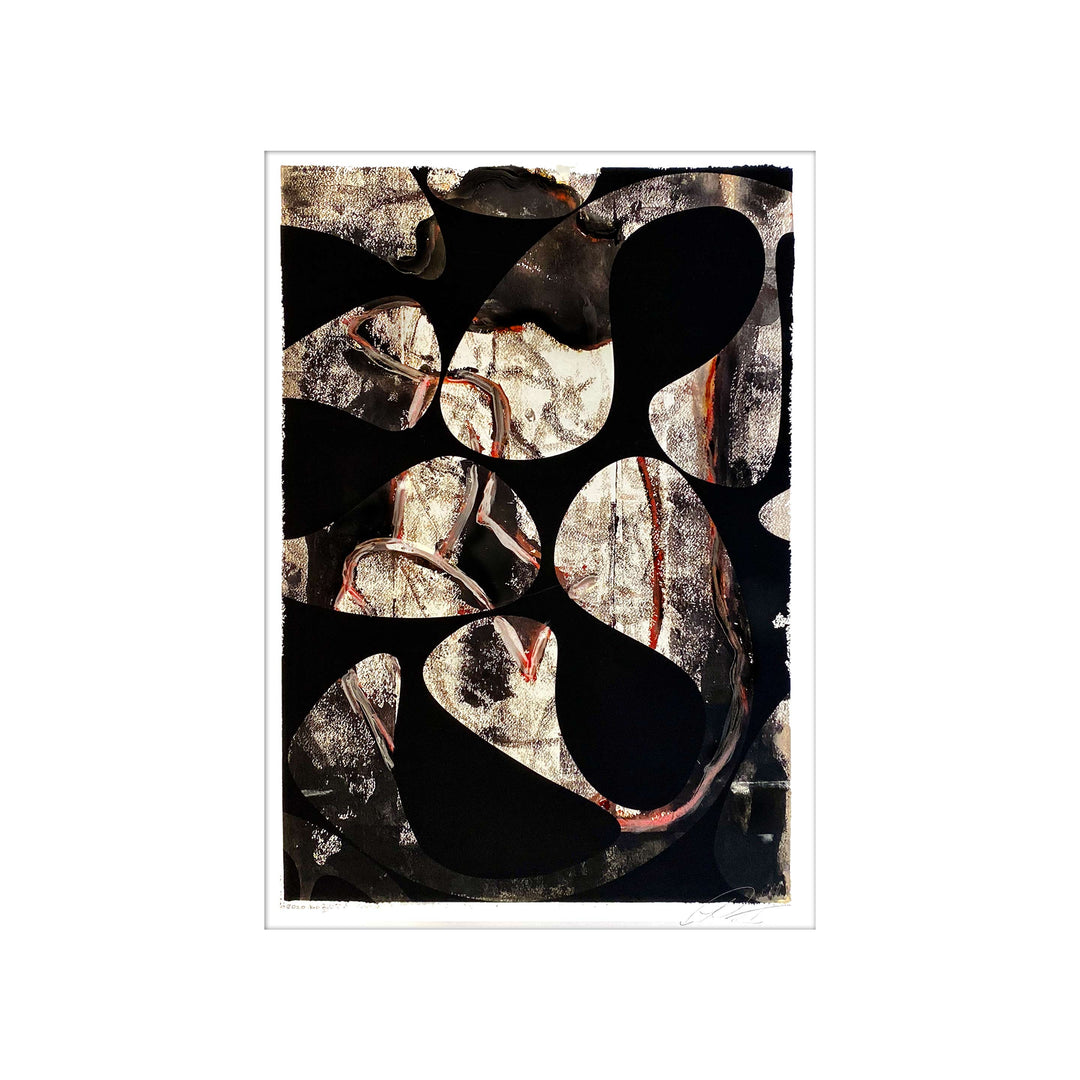 Manhattan COVID Nude No 1 V3, by Robert Santore ©2020. Framed & unframed, hand painted artist proof monoprint, watercolor and gouache on the finest archival hot press cotton rag paper with hand torn edges. Available as a limited edition giclée.