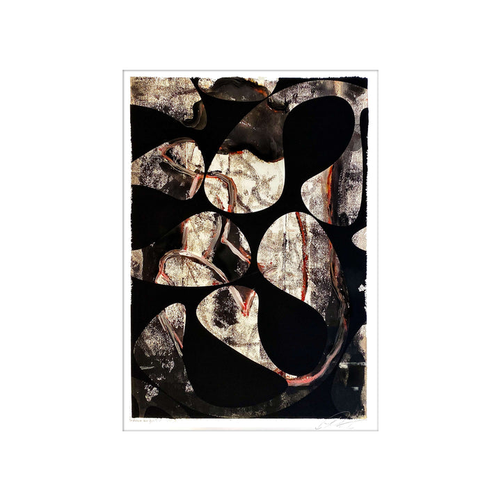 Manhattan COVID Nude No 1 V3, by Robert Santore ©2020. Framed & unframed, hand painted artist proof monoprint, watercolor and gouache on the finest archival hot press cotton rag paper with hand torn edges. Available as a limited edition giclée.