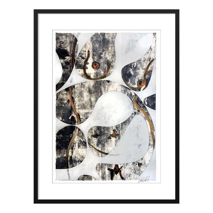 Manhattan COVID Nude No 4 V2, by Robert Santore ©2020. Framed & unframed, hand painted artist proof monoprint, watercolor and gouache on the finest archival hot press cotton rag paper with hand torn edges. Available as a limited edition giclée.