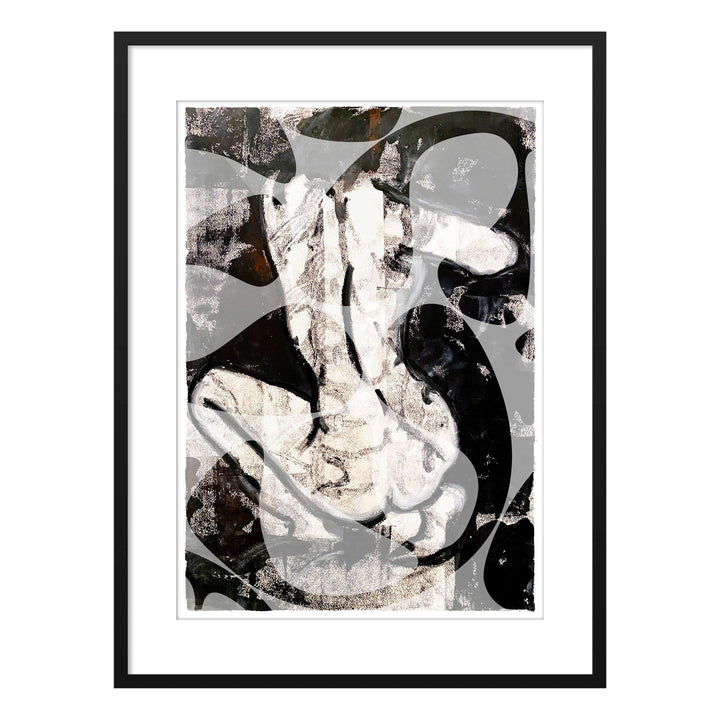 Manhattan COVID Nude No 3 V2, by Robert Santore ©2020. Framed & unframed, hand painted artist proof monoprint, watercolor and gouache on the finest archival hot press cotton rag paper with hand torn edges. Available as a limited edition giclée.