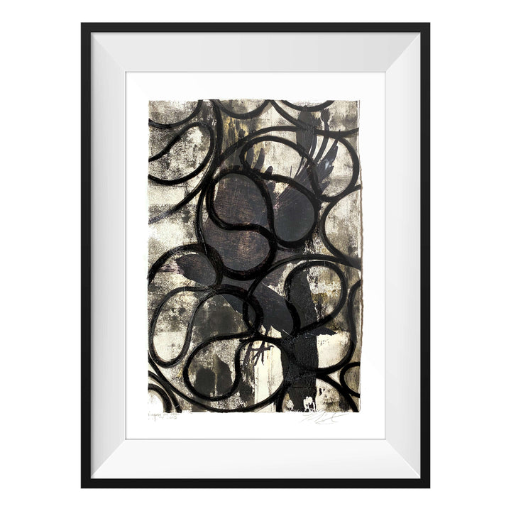 South Street Seaport Raven, by Robert Santore ©2020. Framed, hand painted artist proof monoprint, watercolor and gouache on the finest archival hot press cotton rag paper with hand torn edges. Available as a limited edition giclée.