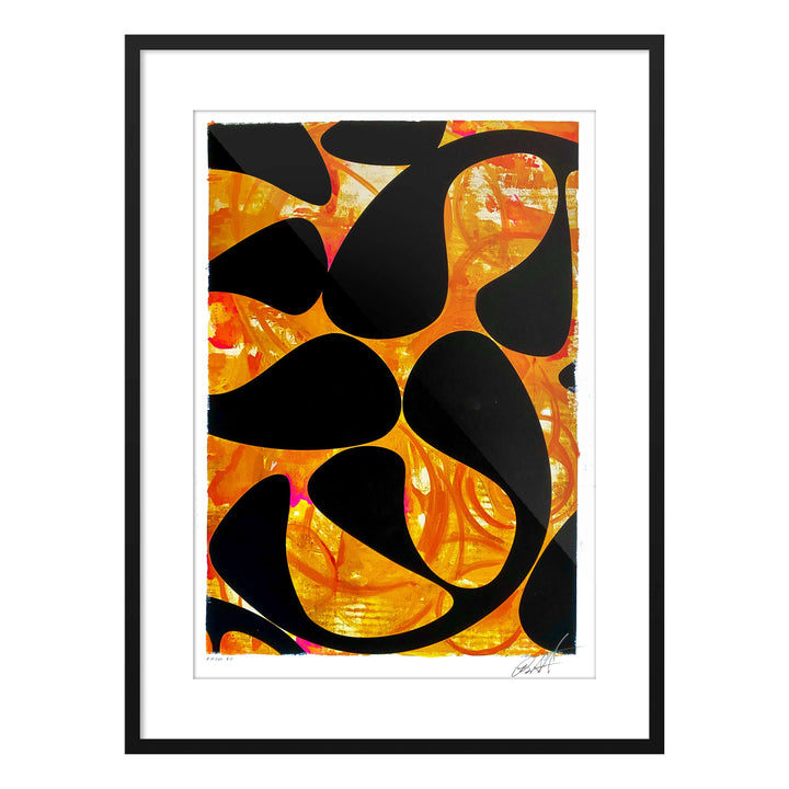 Super Freak No.1, by Robert Santore ©2020. Framed, hand painted artist proof monoprint, watercolor and gouache on the finest archival hot press cotton rag paper with hand torn edges. Available as a limited edition giclée.