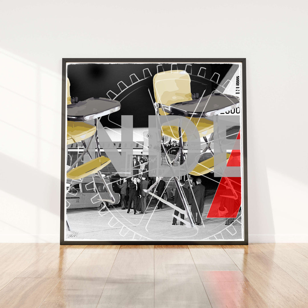 Thunderbirds Are Go! 2 of 4 ©2020 Robert Santore | Giant woodblock print printed archival cold press cotton rag watercolor paper with hand torn edges. Painted in the Texas Studio.