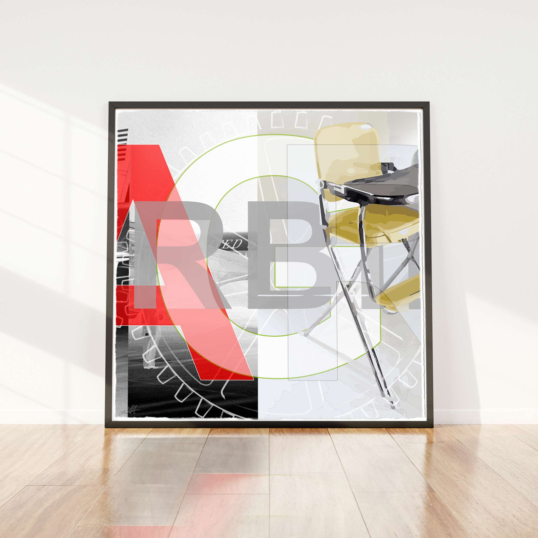 Thunderbirds Are Go! 3 of 4 ©2020 Robert Santore | Giant woodblock print printed archival cold press cotton rag watercolor paper with hand torn edges. Painted in the Texas Studio.