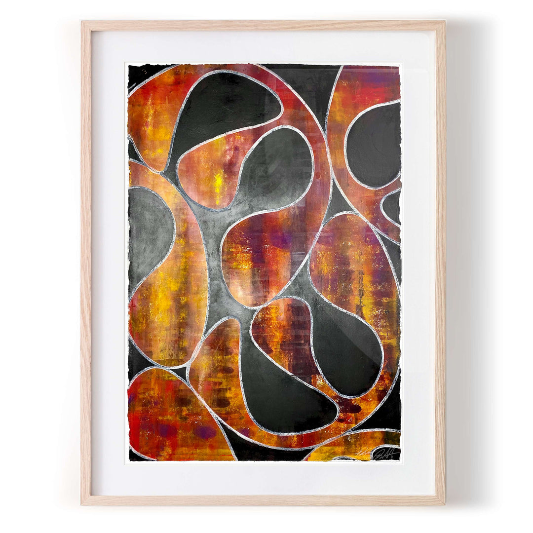 Use Me 2020, by Robert Santore ©2020. Framed, hand painted artist proof monoprint, watercolor and gouache on the finest archival hot press cotton rag paper with hand torn edges. Available as a limited edition giclée.