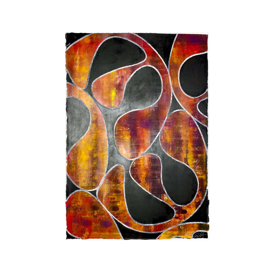 Use Me 2020, by Robert Santore ©2020. Framed, hand painted artist proof monoprint, watercolor and gouache on the finest archival hot press cotton rag paper with hand torn edges. Available as a limited edition giclée.