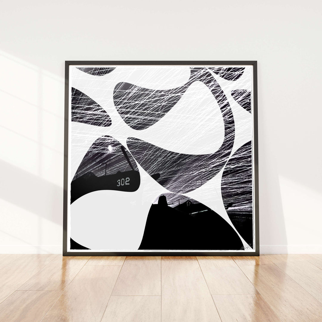 What Charlies Saw ©2020 Robert Santore | Giant woodblock print printed archival cold press cotton rag watercolor paper with hand torn edges. Painted in the Texas Studio.