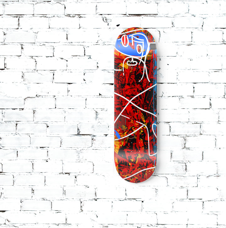 Robert Santoré 2022© | "At The Base Of The Madonna & Volcano" skateboard deck