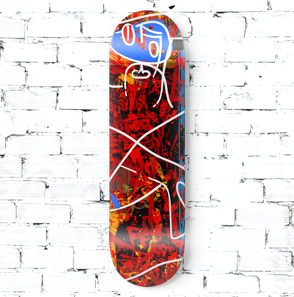 Robert Santoré 2022© | "At The Base Of The Madonna & Volcano" skateboard deck