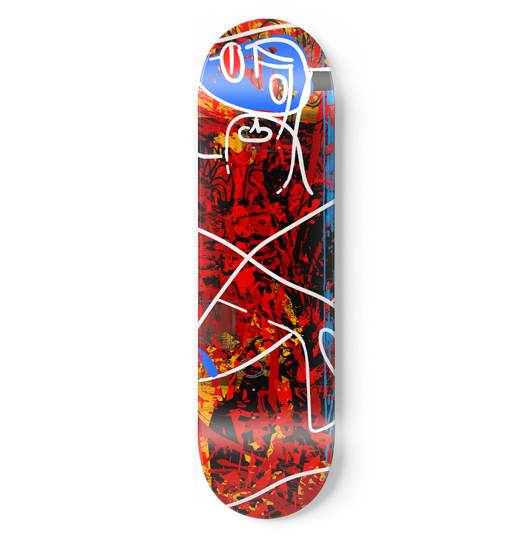 Robert Santoré 2022© | "At The Base Of The Madonna & Volcano" skateboard deck