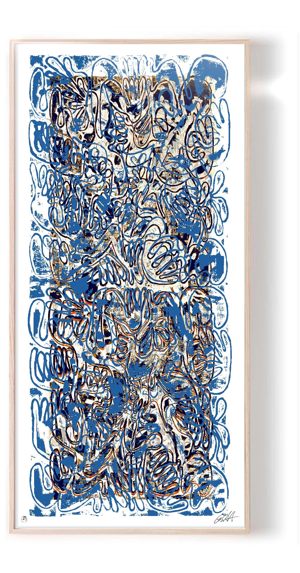 COVID CHAOS Tiger TailRobert Santoré 2022 © 40 x 100in (101.6 x 254cm) Silkscreen, high gloss enamel on 100% cotton rag w/NFC chip from $1,000 to 10,50