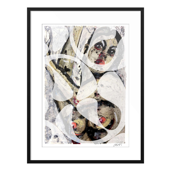 Manhattan COVID Nude No 5 V3, by Robert Santore ©2020. Framed & unframed, hand painted artist proof monoprint, watercolor and gouache on the finest archival hot press cotton rag paper with hand torn edges. Available as a limited edition giclée