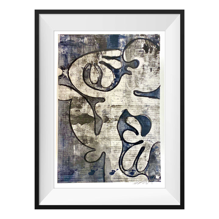 Tavarua Kava Dancer No.2, by Robert Santore ©2020. Framed, hand painted artist proof monoprint, watercolor and gouache on the finest archival hot press cotton rag paper with hand torn edges. Available as a limited edition giclée.
